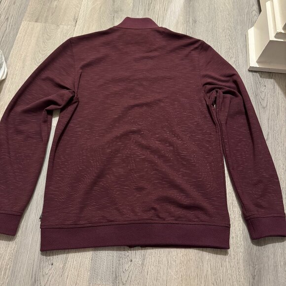 Ted Baker Men's London Maroon Quarter Zip Knit Sweater - Picture 3 of 3